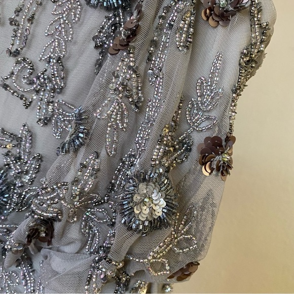 Adrianna Papell Floral Beaded Gown Serenity Multi size 4 - Picture 7 of 16